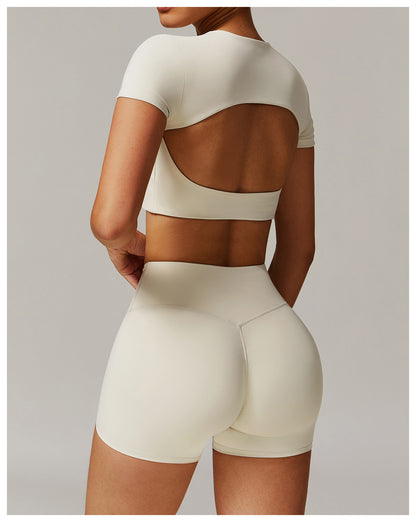 Short sleeve cropped top