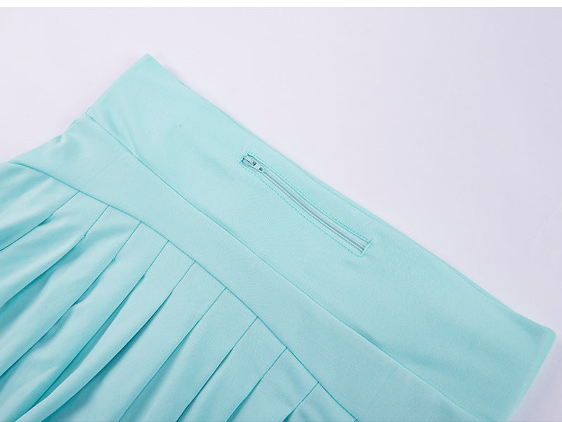 Pleated back tennis skort