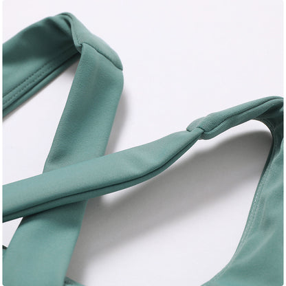 High support cross back sports bra