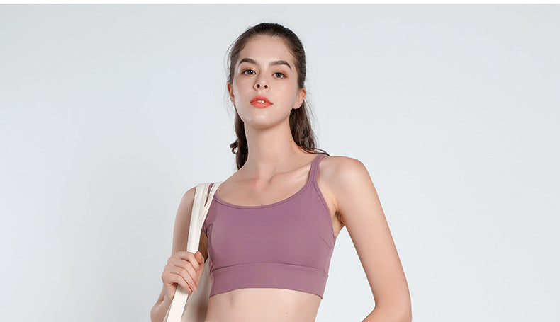High support spaghetti strap bra