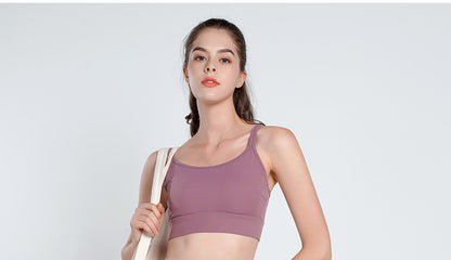 High support spaghetti strap bra