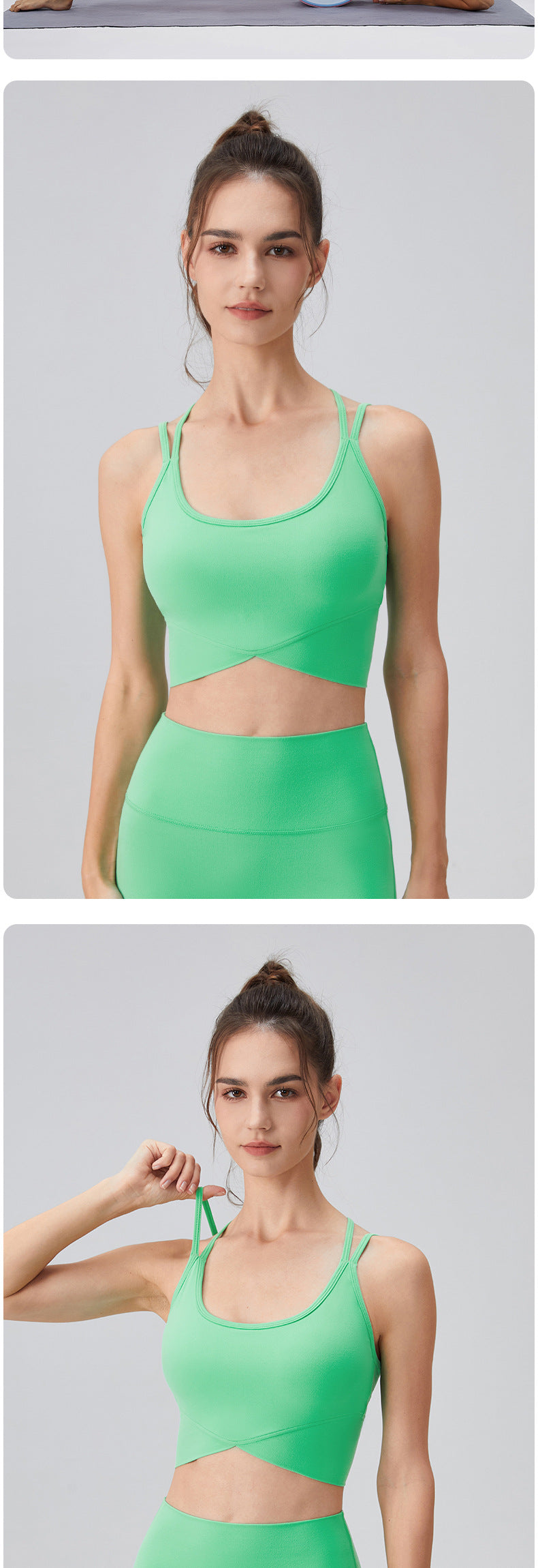 Double strap sports bra