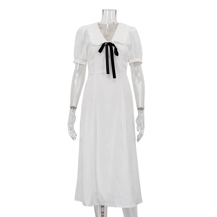 Dress with contrast bow