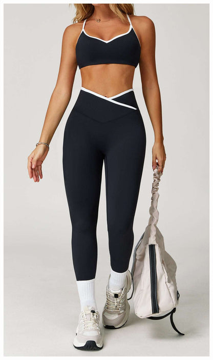 Cross waist leggings