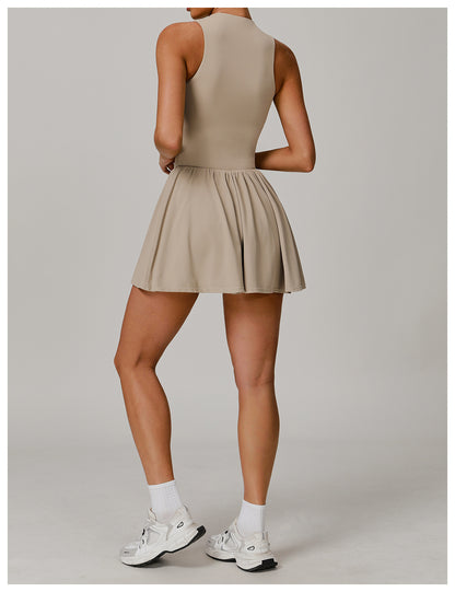 Zip front fitness dress