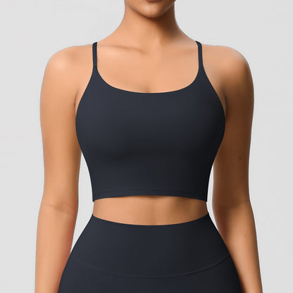High support cropped vest