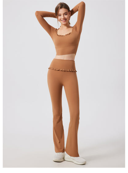 Ruffled Skinny Trousers