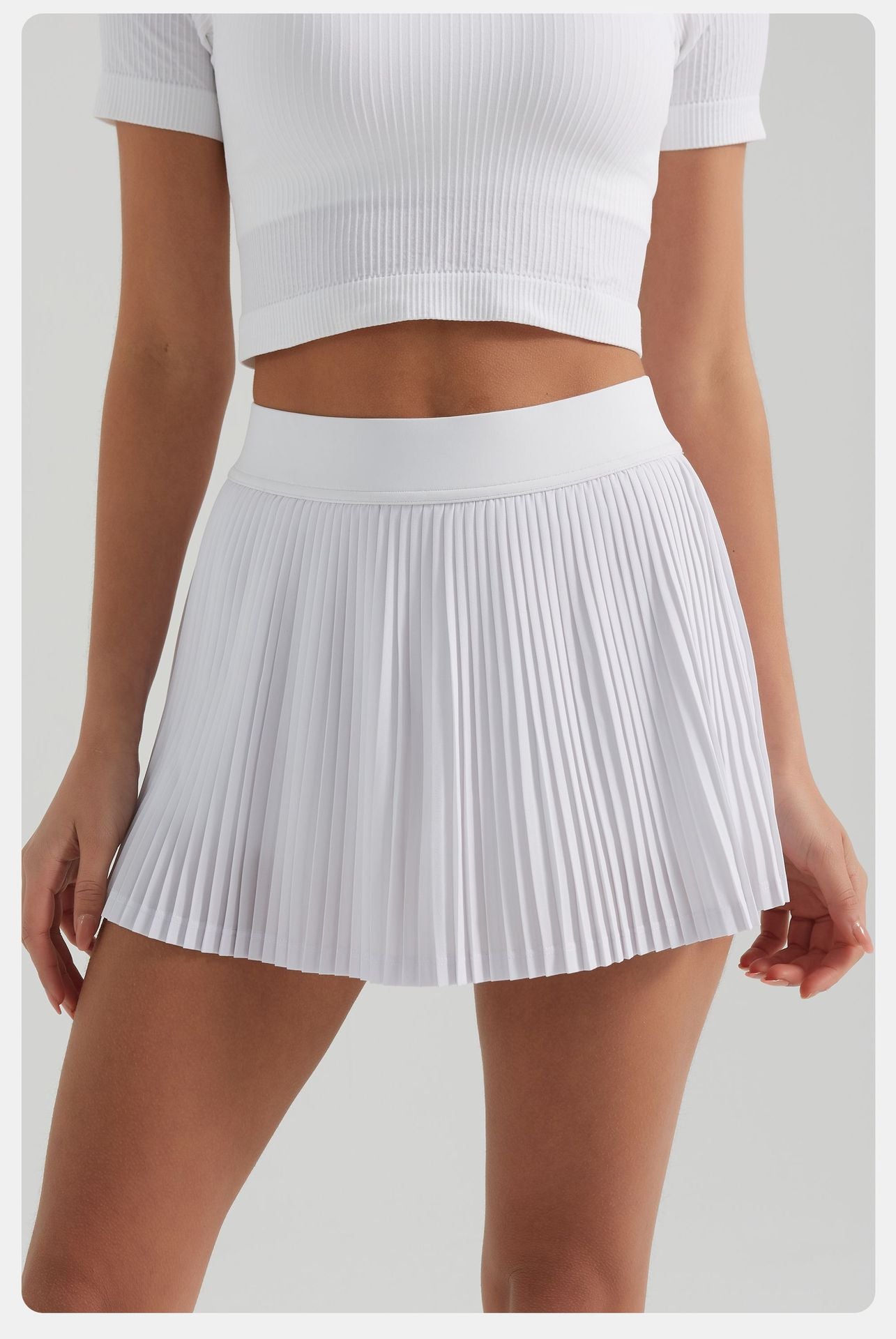 Quick dry pleated tennis skort