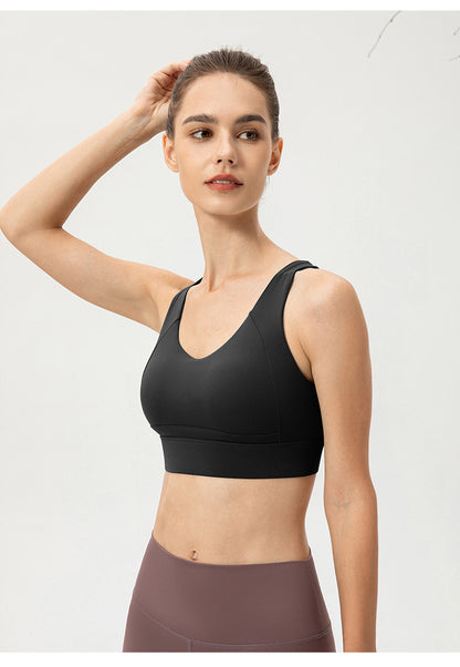 Cross back sports bra
