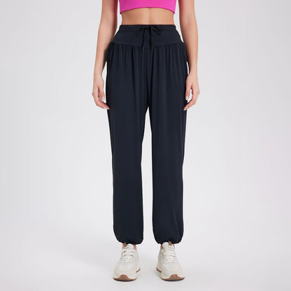 High Waist Drawstring Trousers