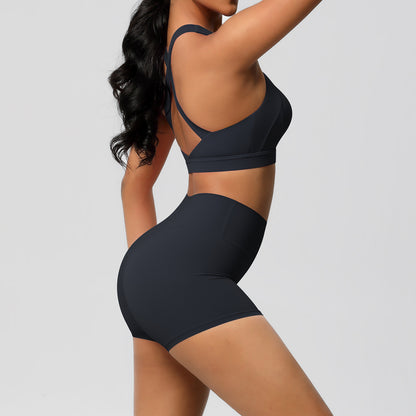 Cross back two piece set