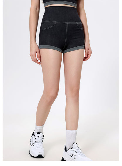 Denim look hot pants