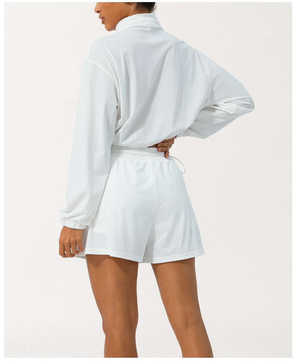 Matching zip front top & Shorts set