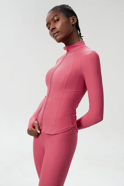 Light weight breathable zip front top
