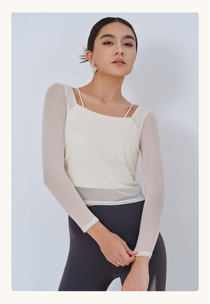 Mesh sleeve top