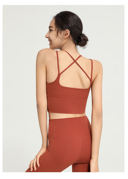 Double strap sports bra