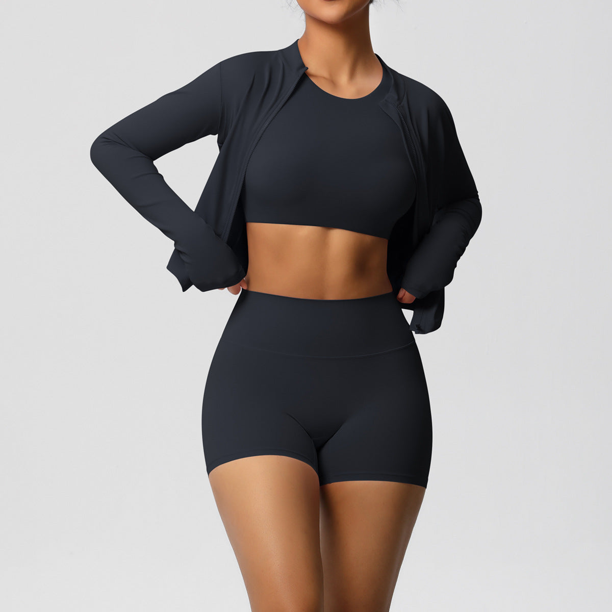 Three piece Jacket, Bra and hot pants set