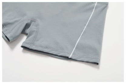Contrast piping hot pants