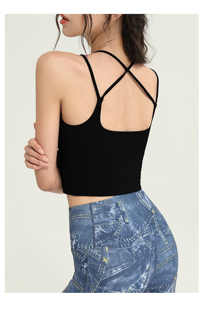 Double strap sports bra