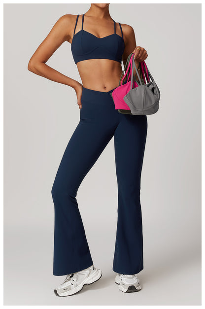 Double strap high support bra