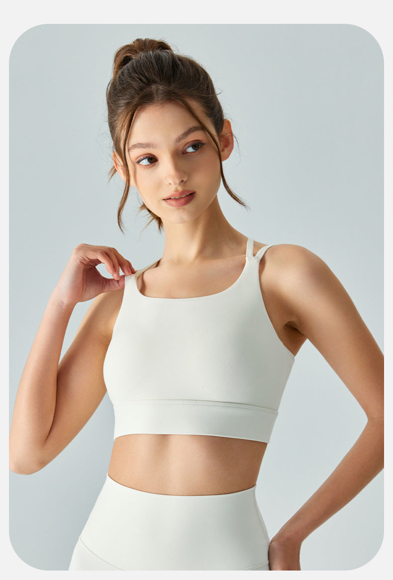 Seamless cross back bra