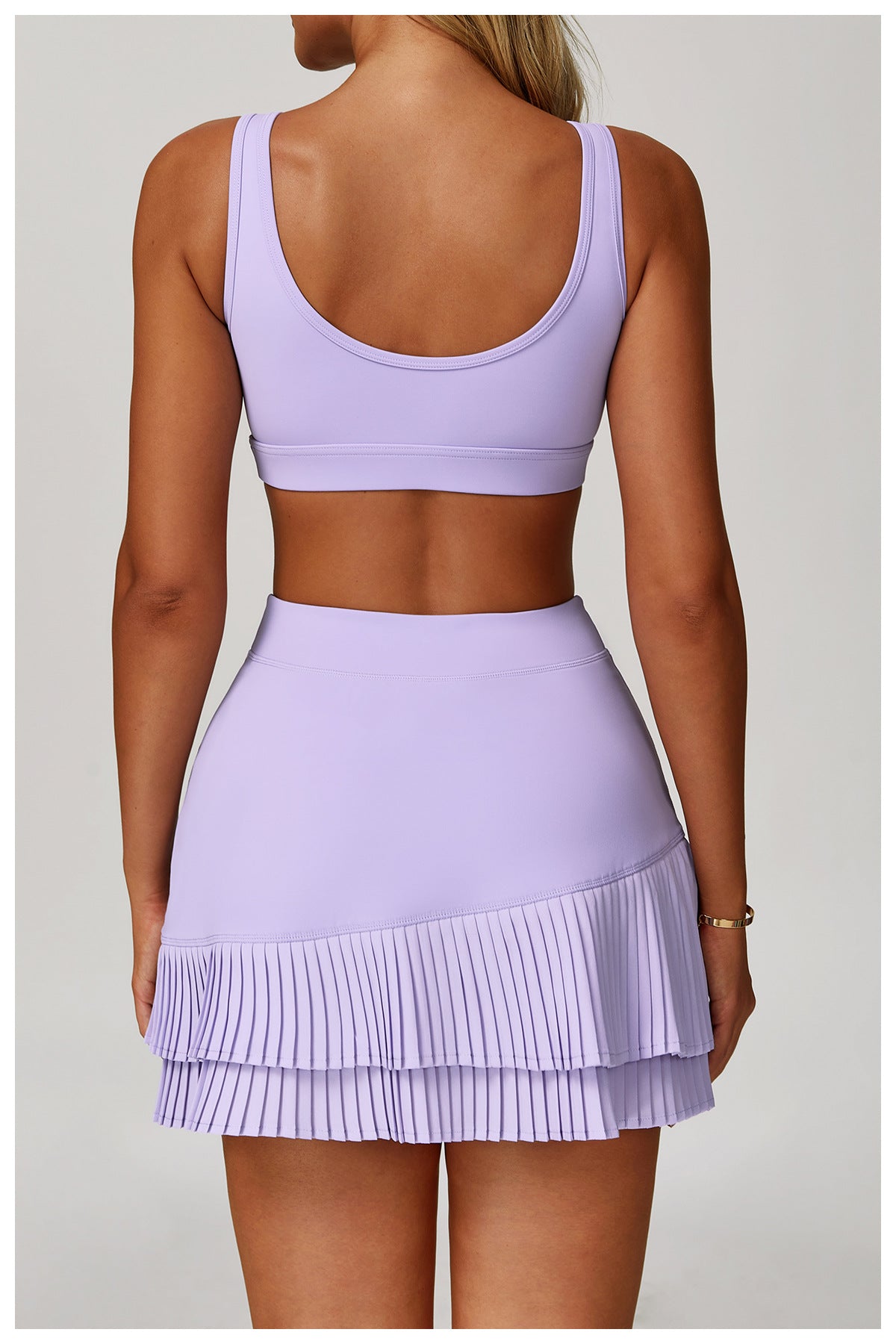Pleated tennis skort