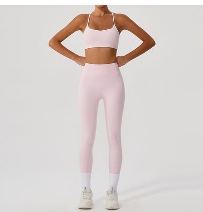 Contrast trim back leggings