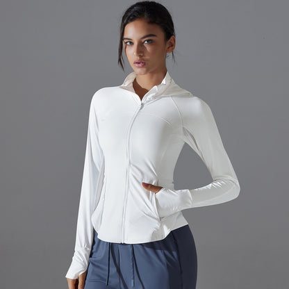 Breathable zip front top