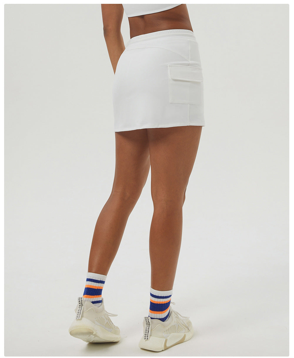 Quick dry draw string skort