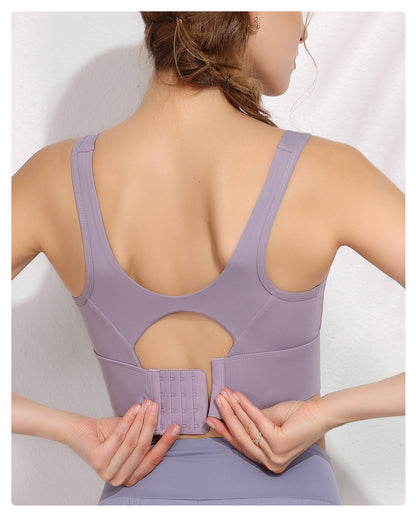 Cut out back sports bra