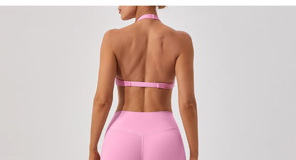Halter neck sports bra