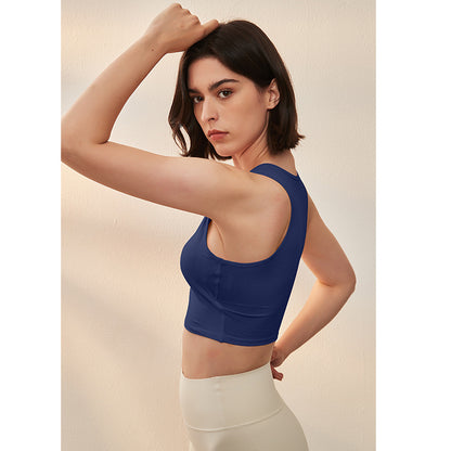 High support cropped vest