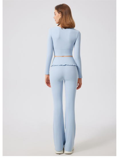 Ruffled Skinny Trousers