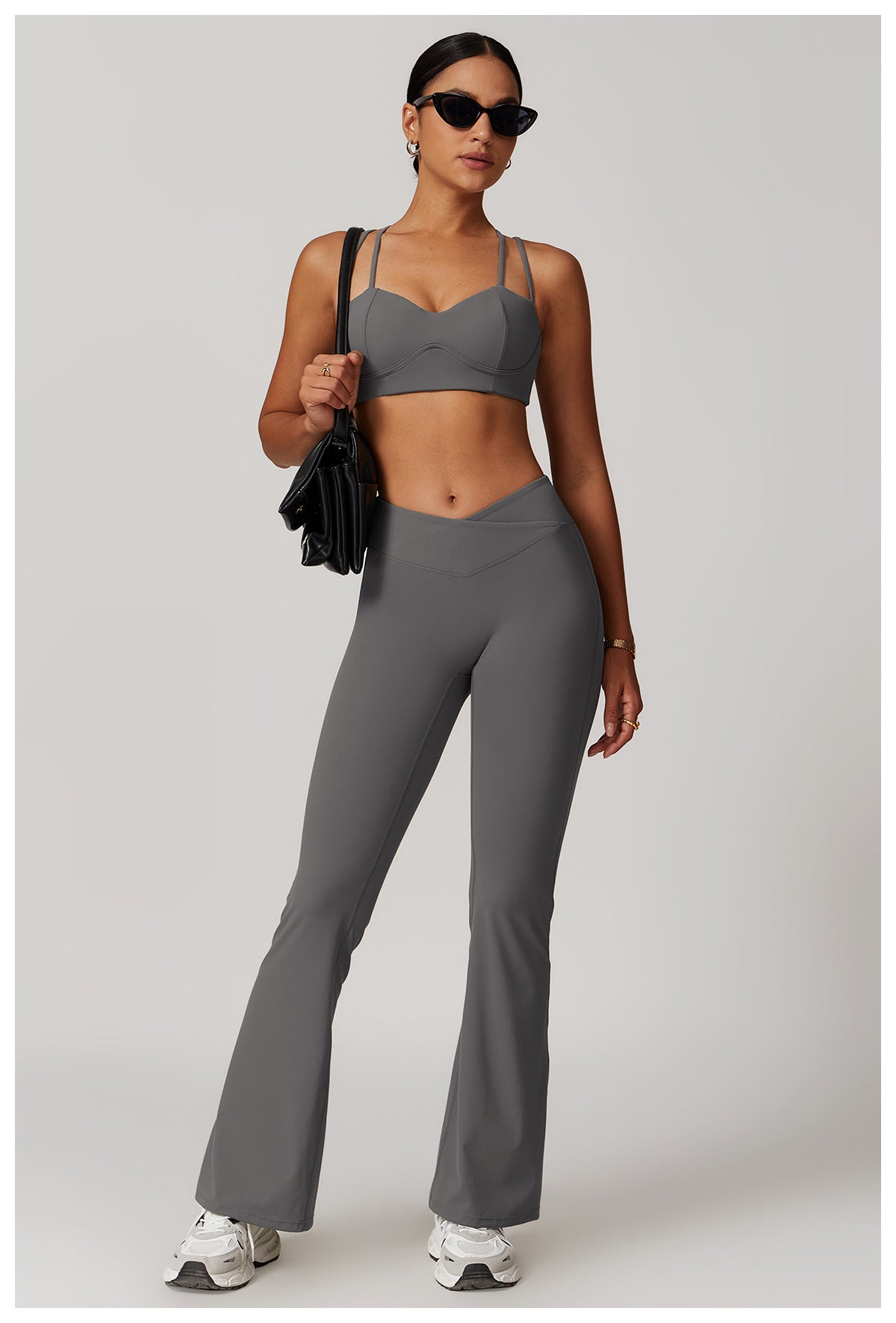 Double strap high support bra