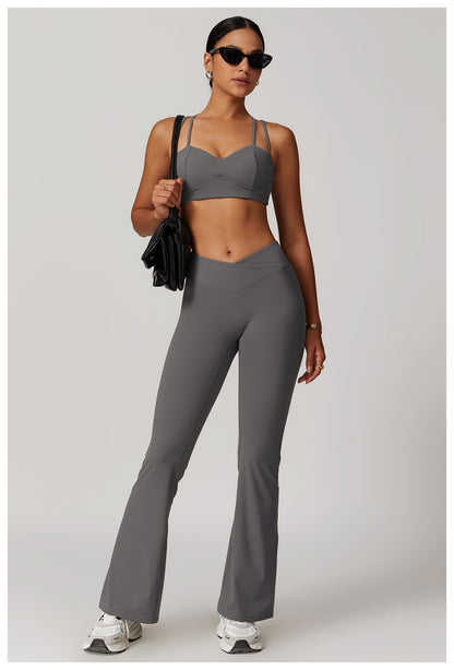 Double strap high support bra