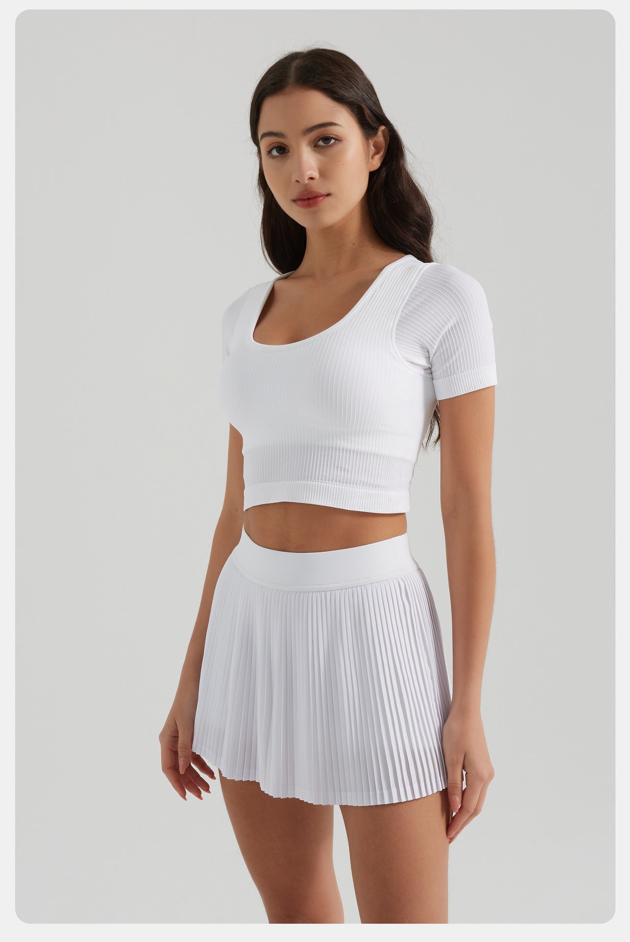 Quick dry pleated tennis skort