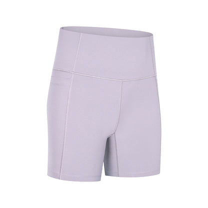 High waist shorts with side Pocket