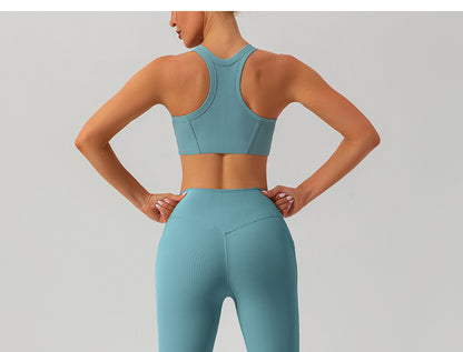 Racerback rib sports bra