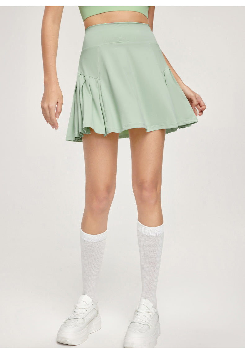 Side pleat fitness skort