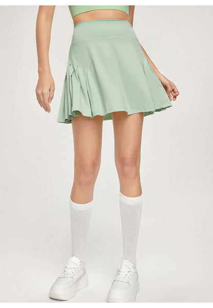 Side pleat fitness skort