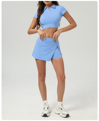 Side slit tennis skirt with pocket