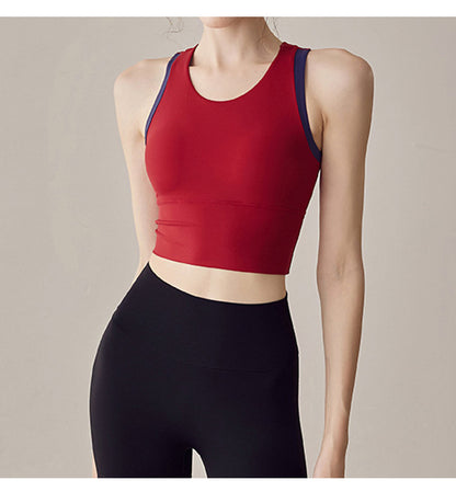 Contrast insert sports bra