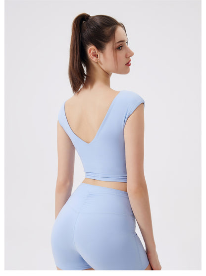 V neck cropped vest