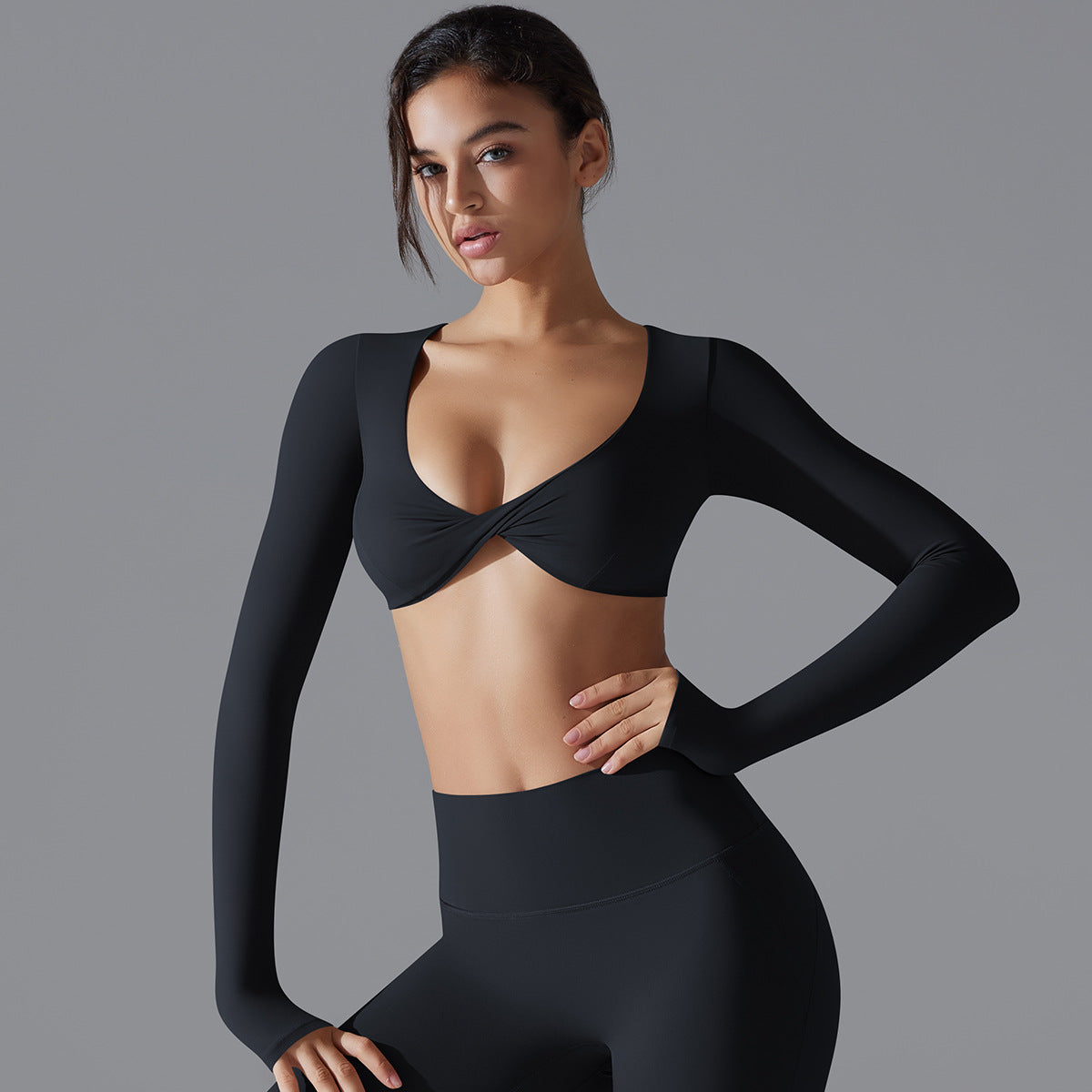 Twisted front full sleeve top