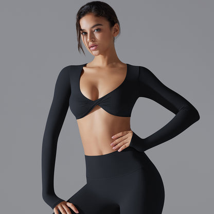 Twisted front full sleeve top