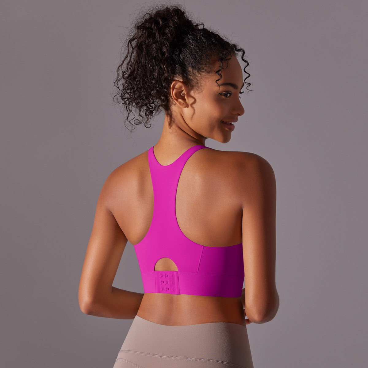 T back high support sports bra