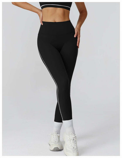 Contrast piping leggings