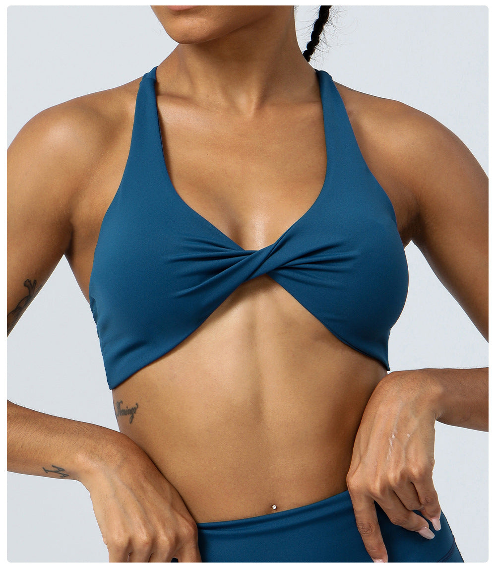 Cross back sports bra