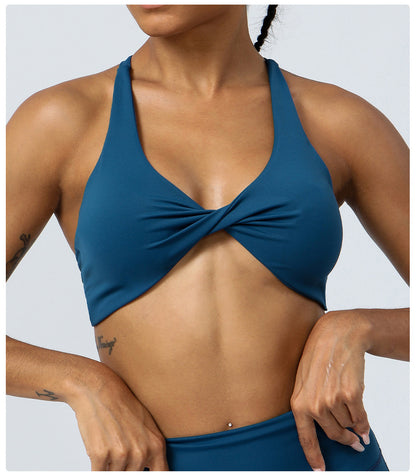 Cross back sports bra