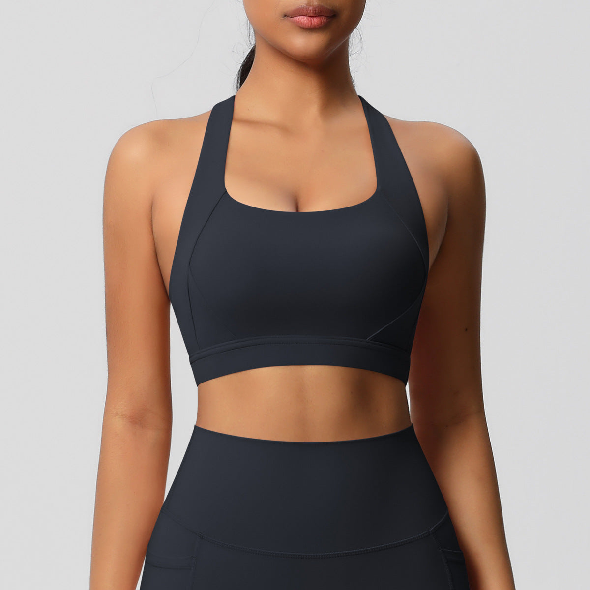 Cross back sports bra